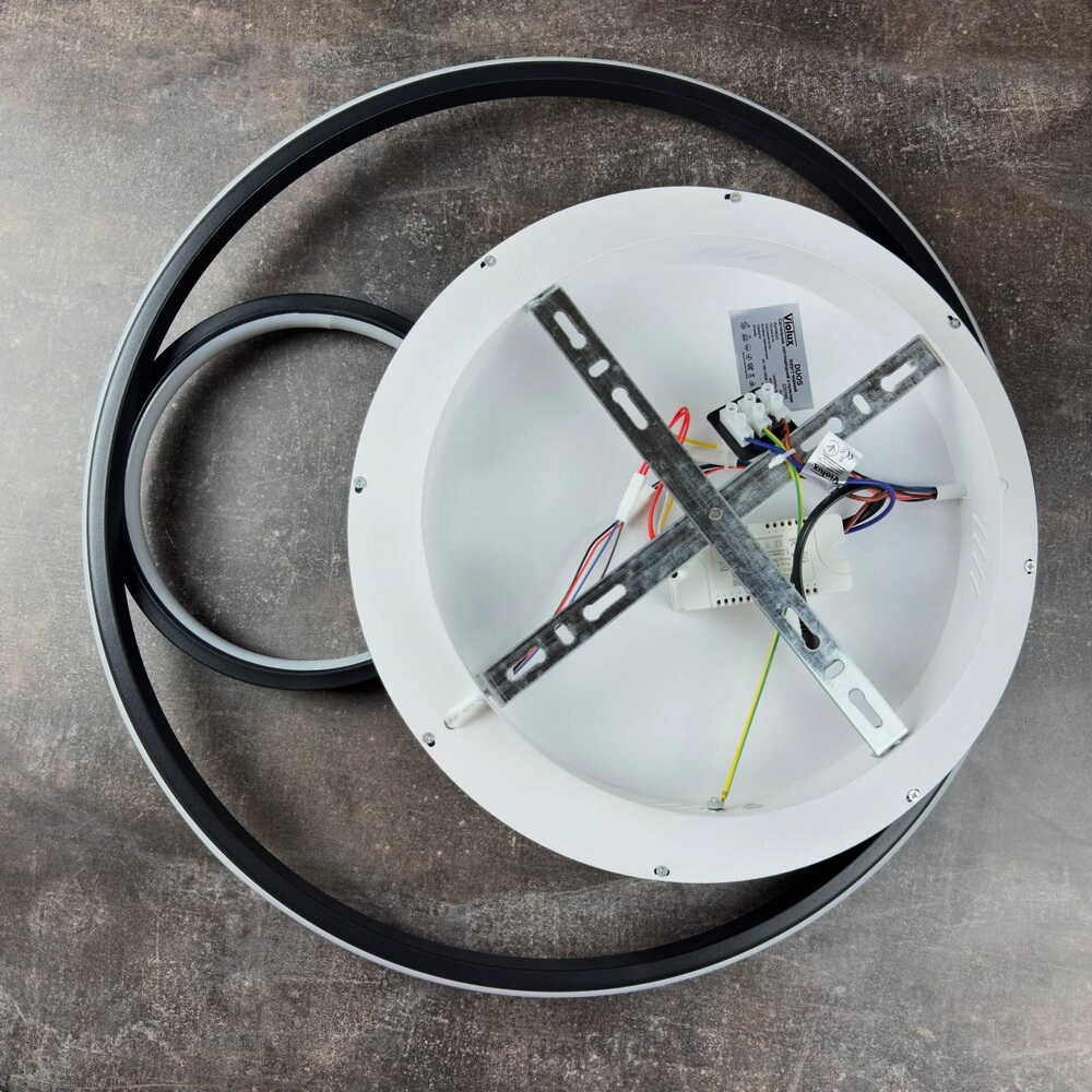 Светильник LED smart DUOS с пультом 100Вт 3000-5000K 5000Lm Круглый Черный 220785